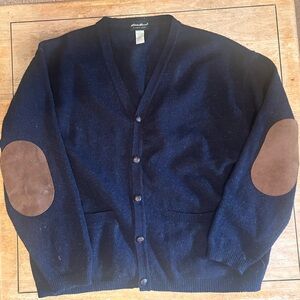 Men's Navy Blue Cardigan Sweater